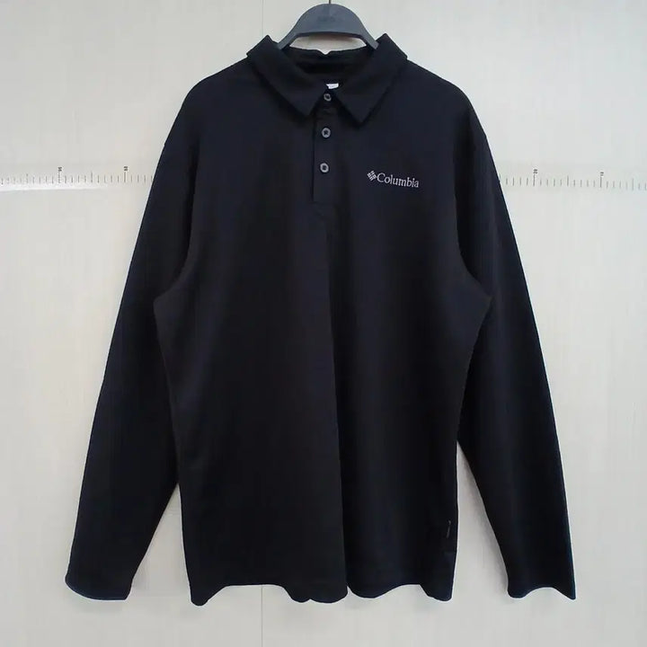 [BUNJANG] Columbia Long Sleeve Polo Shirt / 컬럼비아 블랙 긴팔 폴로티셔츠