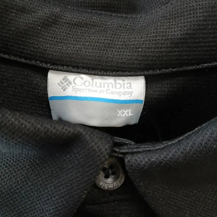 [BUNJANG] Columbia Long Sleeve Polo Shirt / 컬럼비아 블랙 긴팔 폴로티셔츠