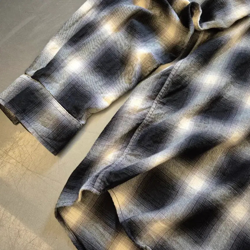 [BUNJANG] 999 Humanity Ombre Check Shirt / XL>999휴머니티 옴브레 체크 셔츠