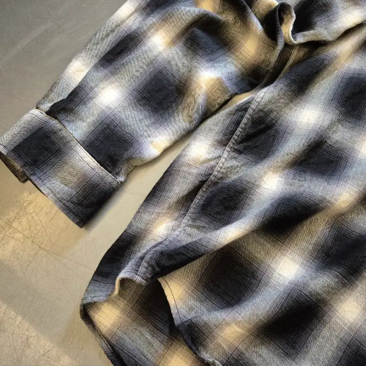 [BUNJANG] 999 Humanity Ombre Check Shirt / XL>999휴머니티 옴브레 체크 셔츠