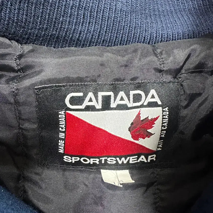 [BUNJANG] Canadian Sportswear 90s Wool Leather Varsity Jacket / (바배) 캐나다 스포츠웨어 90s 울 가죽 바시티 자켓