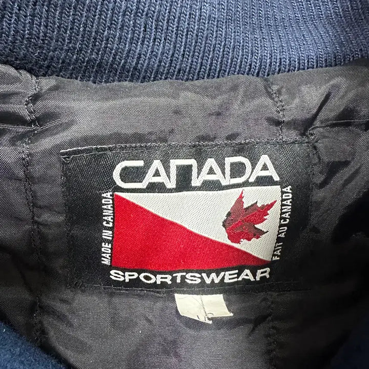 [BUNJANG] Canadian Sportswear 90s Wool Leather Varsity Jacket / (바배) 캐나다 스포츠웨어 90s 울 가죽 바시티 자켓