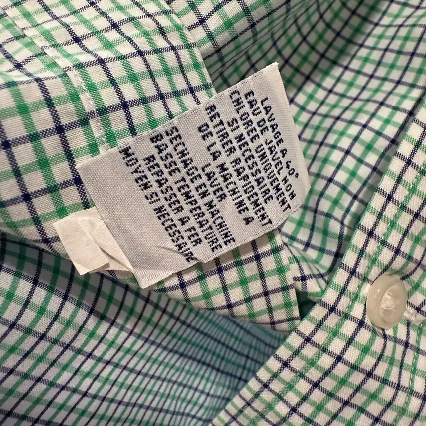 [BUNJANG] Polo Ralph Lauren Green Check Shirt / 폴로 랄프로렌 네이비포니 그린 체크셔츠