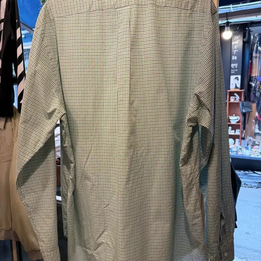 [BUNJANG] Polo Ralph Lauren Green Check Shirt / 폴로 랄프로렌 네이비포니 그린 체크셔츠