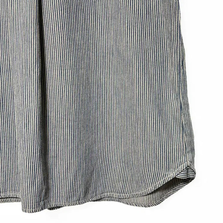 [BUNJANG] Vintage Japanese Open Collar Vertical Stripe Shirt / 일본빈티지모리걸 오픈카라히코리세로단가라스트라이프반팔셔츠 하구미룩갸루y2k