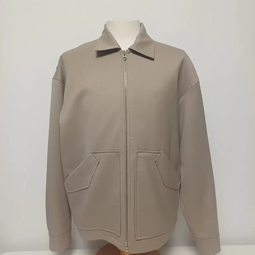 [BUNJANG] COOR Wool Blend Balmacaan Zip-Up Blouson (Beige) / [L] 쿠어(COOR) 울 블렌드 발마칸 집업 블루종 (베이지)