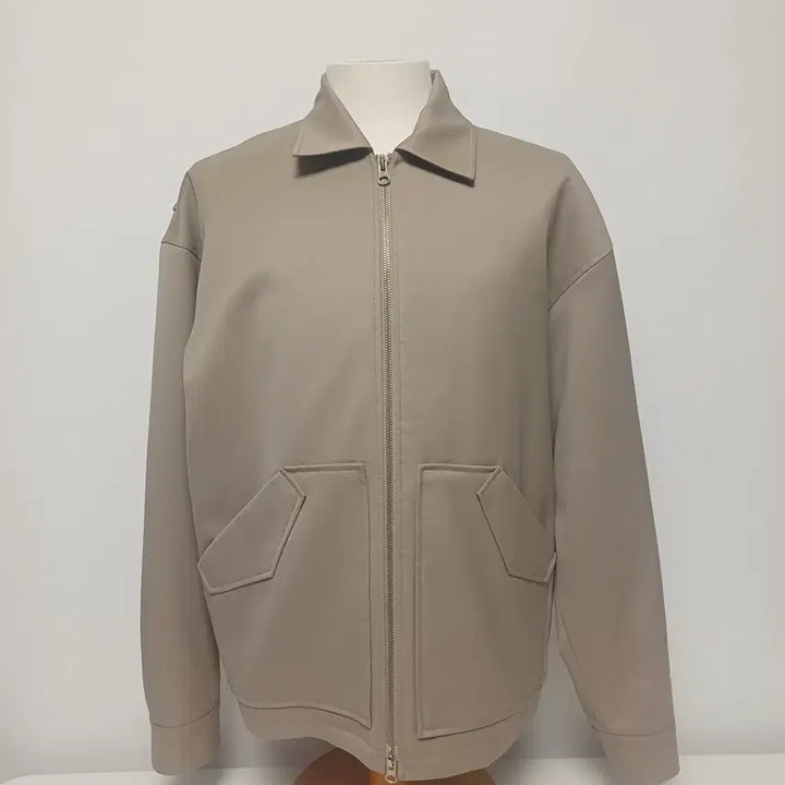 [BUNJANG] COOR Wool Blend Balmacaan Zip-Up Blouson (Beige) / [L] 쿠어(COOR) 울 블렌드 발마칸 집업 블루종 (베이지)
