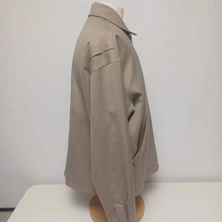 [BUNJANG] COOR Wool Blend Balmacaan Zip-Up Blouson (Beige) / [L] 쿠어(COOR) 울 블렌드 발마칸 집업 블루종 (베이지)