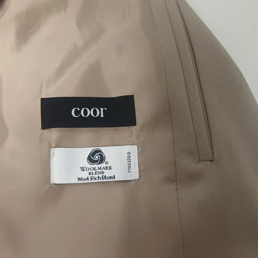 [BUNJANG] COOR Wool Blend Balmacaan Zip-Up Blouson (Beige) / [L] 쿠어(COOR) 울 블렌드 발마칸 집업 블루종 (베이지)