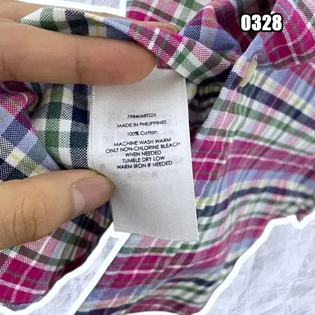 [BUNJANG] Polo Ralph Lauren Checkered Long Sleeve Shirt / XS 폴로 랄프로렌 체크 패턴 긴팔 셔츠