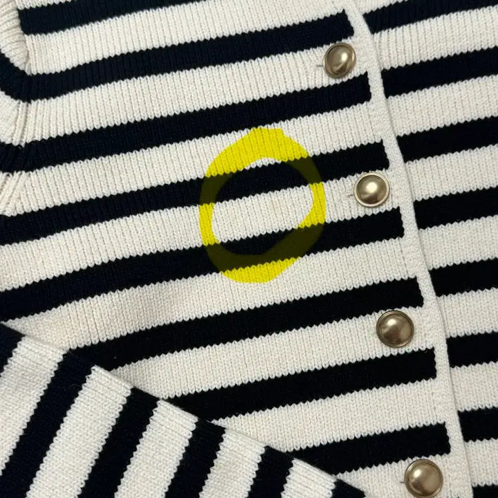 [BUNJANG] Moani French Stripe Knit Cardigan / 모아니 프렌치 스트라이프 니트가디건