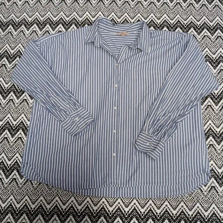 [BUNJANG] H&amp;M Striped Shirt XL / H&amp;M 스트라이프 셔츠 XL