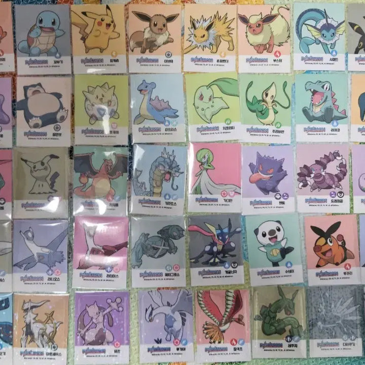 [BUNJANG] Pokemon Nacho Tteobucci Complete Set (50 Types) / 포켓몬 나쵸 띠부씰 개봉 미개봉 개별 판매