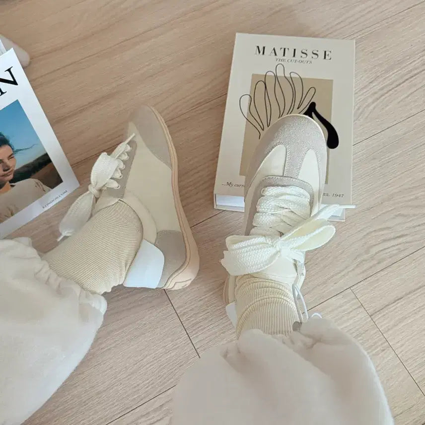 [BUNJANG] Ivory Latex Insole Sneakers 5072 / (30,35,40,45,50) 아이보리 라텍스 깔창 운동화5072