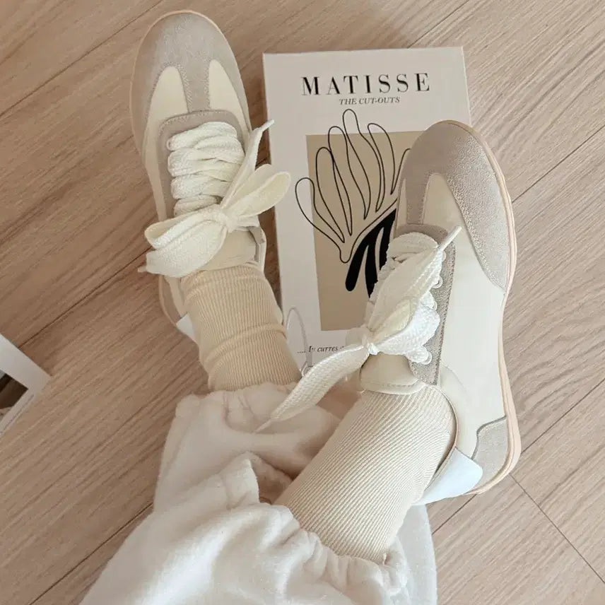 [BUNJANG] Ivory Latex Insole Sneakers 5072 / (30,35,40,45,50) 아이보리 라텍스 깔창 운동화5072