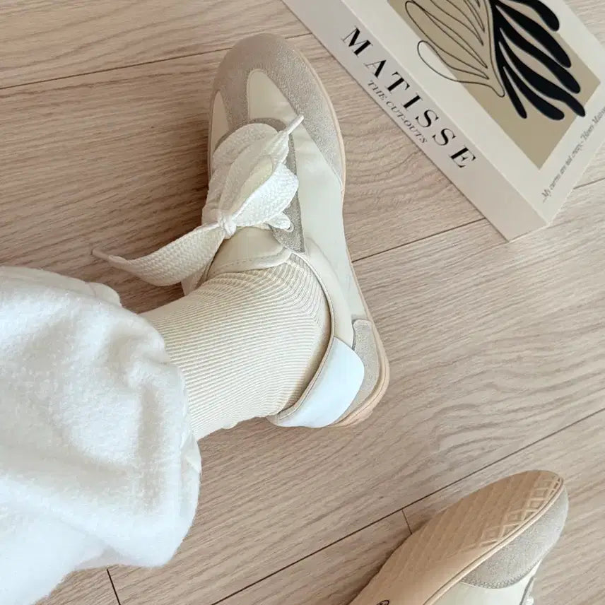 [BUNJANG] Ivory Latex Insole Sneakers 5072 / (30,35,40,45,50) 아이보리 라텍스 깔창 운동화5072