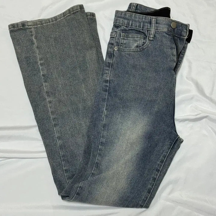 [BUNJANG] Vintage Washed Bootcut Denim Jeans / 빈티지 워싱 부츠컷 데님 청바지