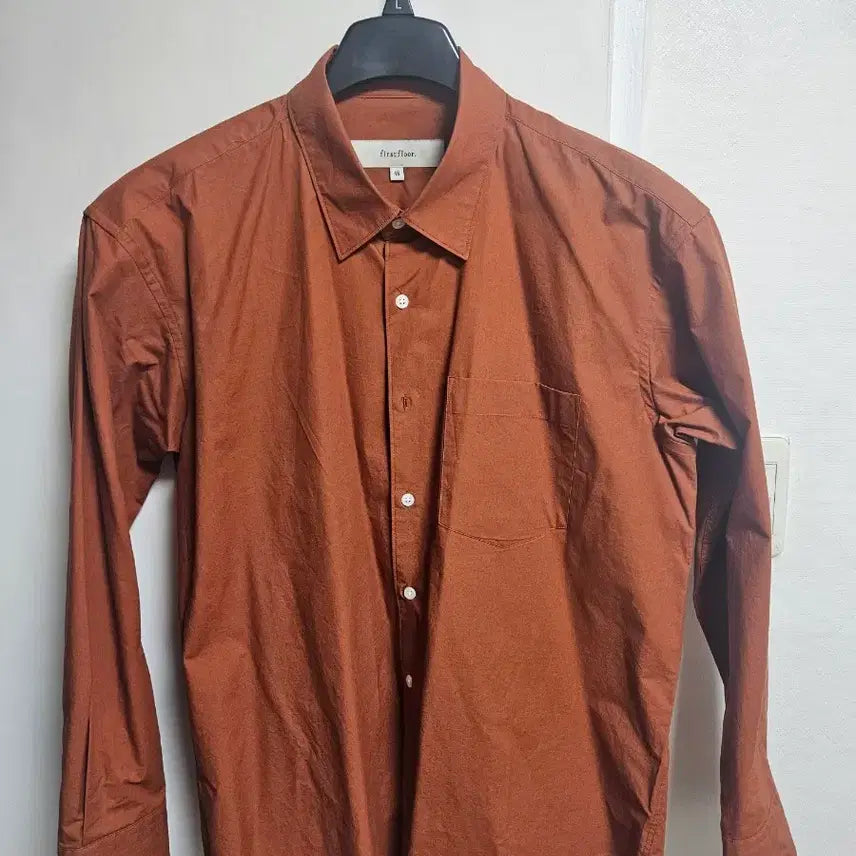 [BUNJANG] First Floor Typewriter Burnt Orange Shirt / 퍼스트플로어 타입라이터 번트오렌지 셔츠판매합니다
