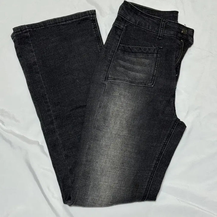 [BUNJANG] Black Washed Bootcut Denim Pants / 블랙 워싱 부츠컷 데님 팬츠