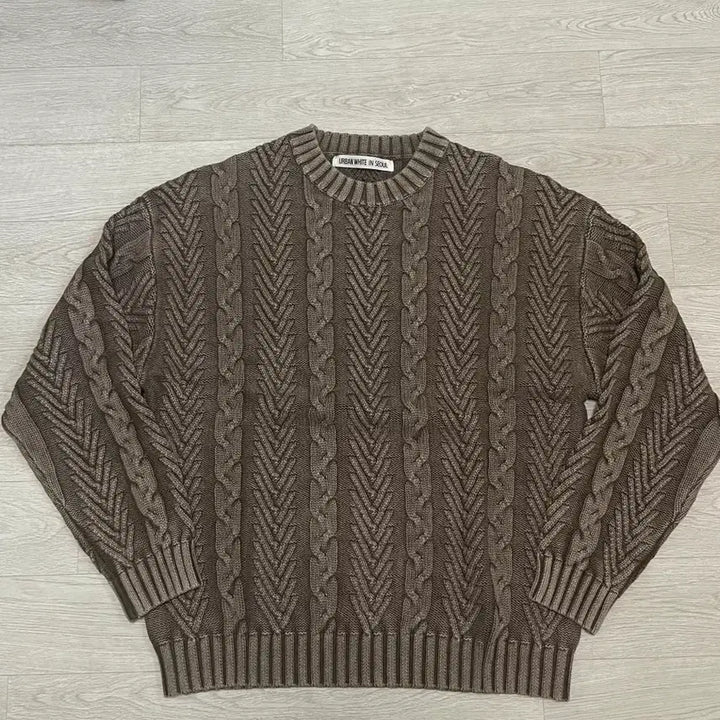 [BUNJANG] Pigment Washed Knit Sweater Brown / (새제품) 피그먼트 워싱 니트 브라운