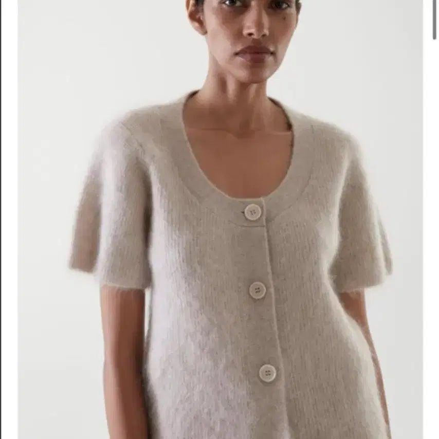 [BUNJANG] COS Mohair Short Sleeve Cardigan / COS 모헤어 반팔 가디건
