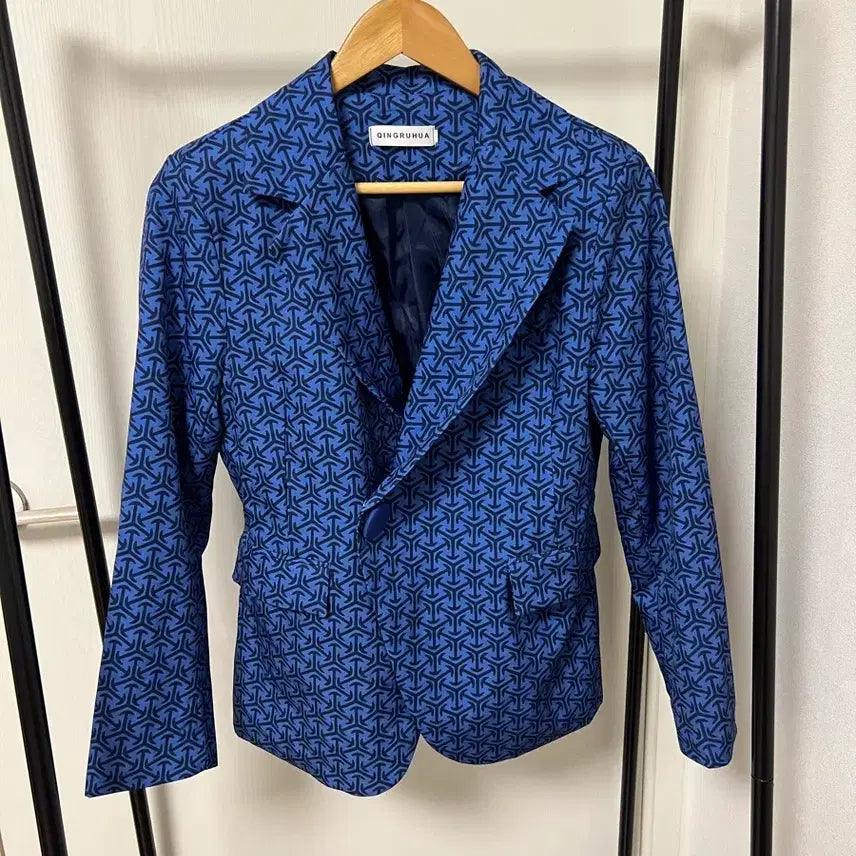 [BUNJANG] QINGRUHUA Blue Pattern Jacket / QINGRUHUA 블루 패턴 자켓 1172