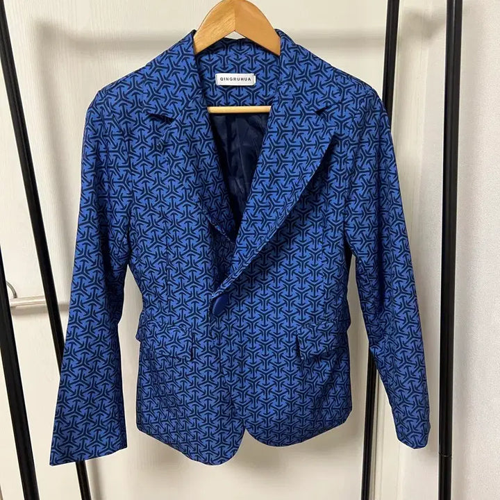 [BUNJANG] QINGRUHUA Blue Pattern Jacket / QINGRUHUA 블루 패턴 자켓 1172