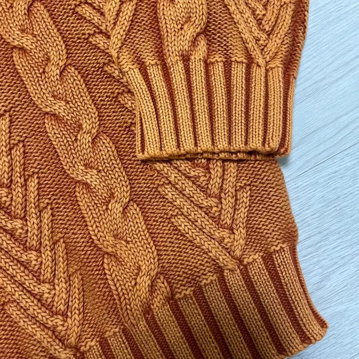 [BUNJANG] Pigment Washing Knit Orange / (새제품) 피그먼트 워싱 니트 오렌지