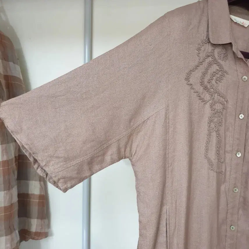 [BUNJANG] isae Linen Blend Long Blouse / isae 이새 입체꼬임장식 디테일 리넨혼방 롱 블라우스 / 롱 셔츠
