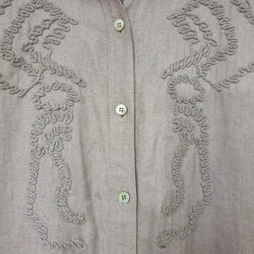 [BUNJANG] isae Linen Blend Long Blouse / isae 이새 입체꼬임장식 디테일 리넨혼방 롱 블라우스 / 롱 셔츠