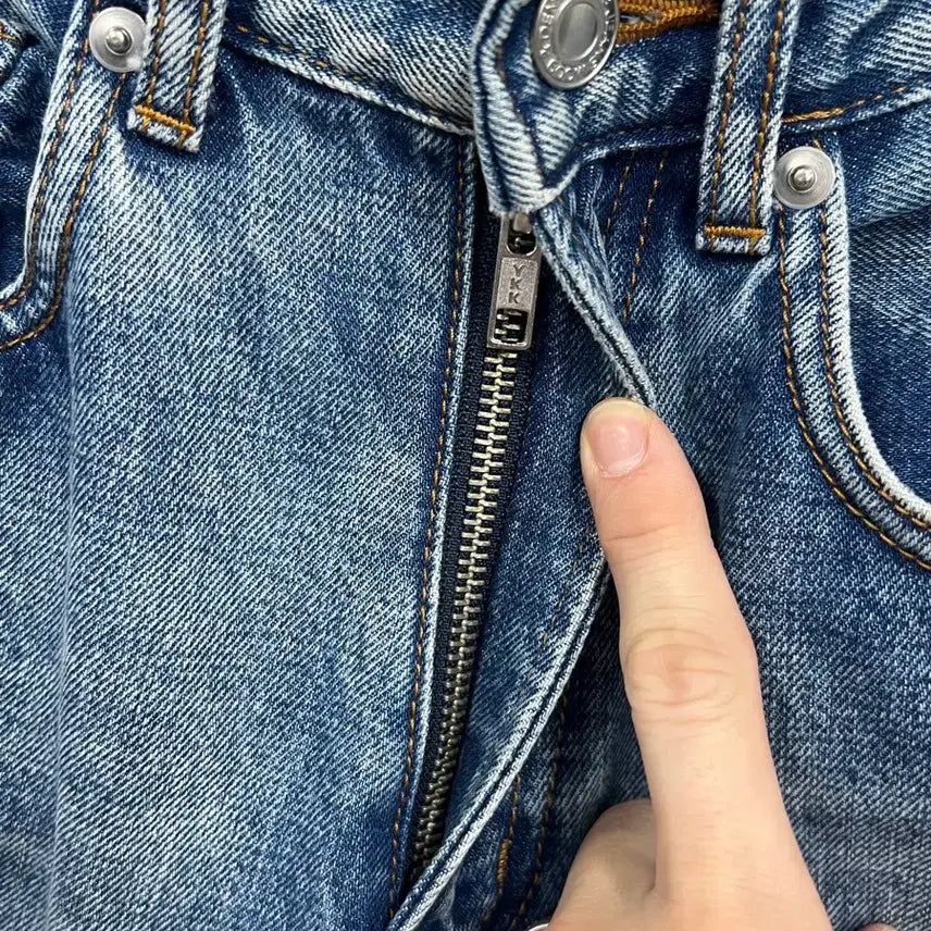 [BUNJANG] mod9 Wide Fit Light Wash Denim Pants / [28] mod9 모드나인 와이드핏 연청 데님 팬츠 청바지