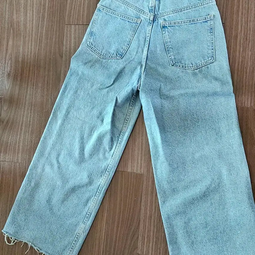 [BUNJANG] ZARA Wide Denim Pants / 택포) ZARA 자라 와이드 데님 팬츠 EUR 34