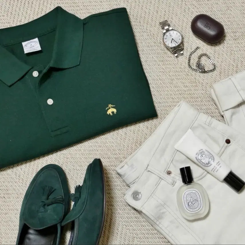 [BUNJANG] Brooks Brothers Supima Cotton Polo Shirt (Slim Fit, M) / (정품) 브룩스 브라더스 수피마 코튼 폴로 셔츠 (슬림핏 M사이즈)