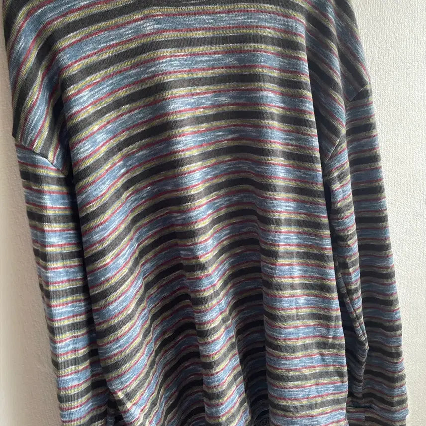 [BUNJANG] Unique Stripe Pattern Long Sleeve Shirt / 롱 스리브