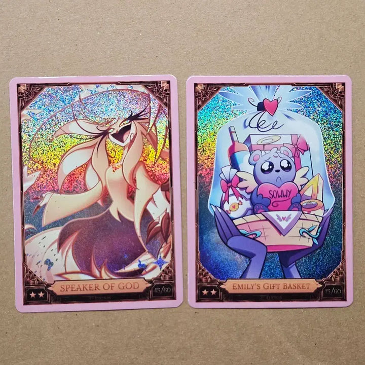 [BUNJANG] Hazbin Hotel Emily Pink Foil Trading Card Bundle / 해즈빈 호텔 트레카 천국 신의대변자 에밀리 핑크포일