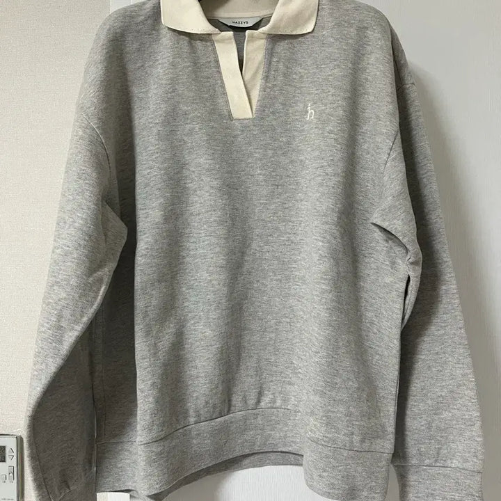 [BUNJANG] Hazzys Gray Collar T-Shirt / 헤지스 그레이 카라 티셔츠 새상품