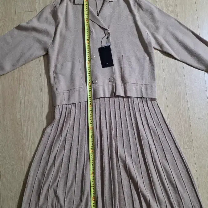 [BUNJANG] Georges Rech Pleated Long Dress Beige (New) / [ 조르쥬레쉬 ] 플리츠 롱 원피스 100(구88) 베이지색(새상품)