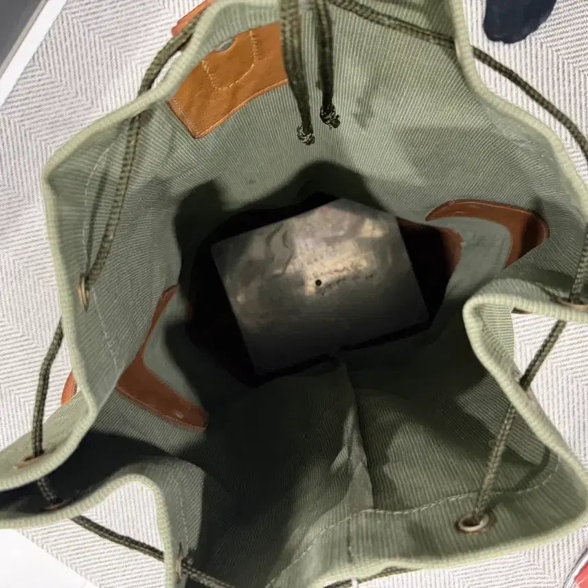 [BUNJANG] Swiss Army Canvas Leather Shoulder Bag / 귀한 스위스군 캔버스 가죽백