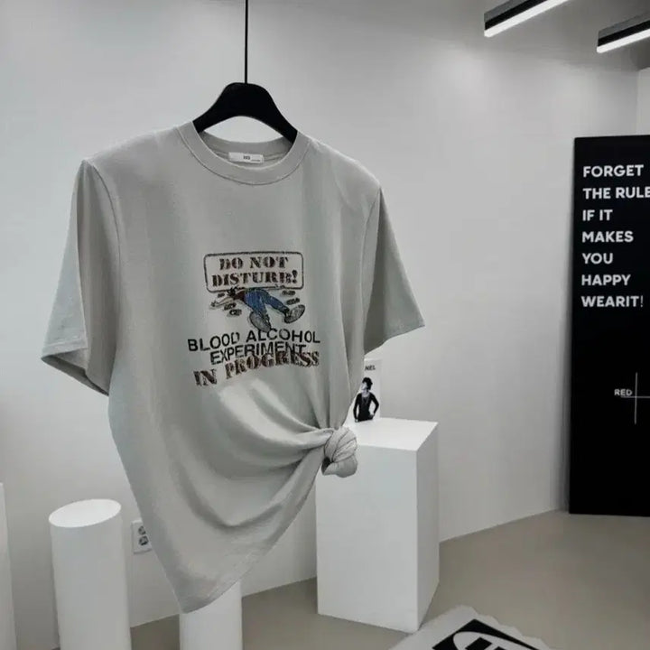 [BUNJANG] Red and Gray Short-Sleeve T-shirts / 예쁜 반팔티
