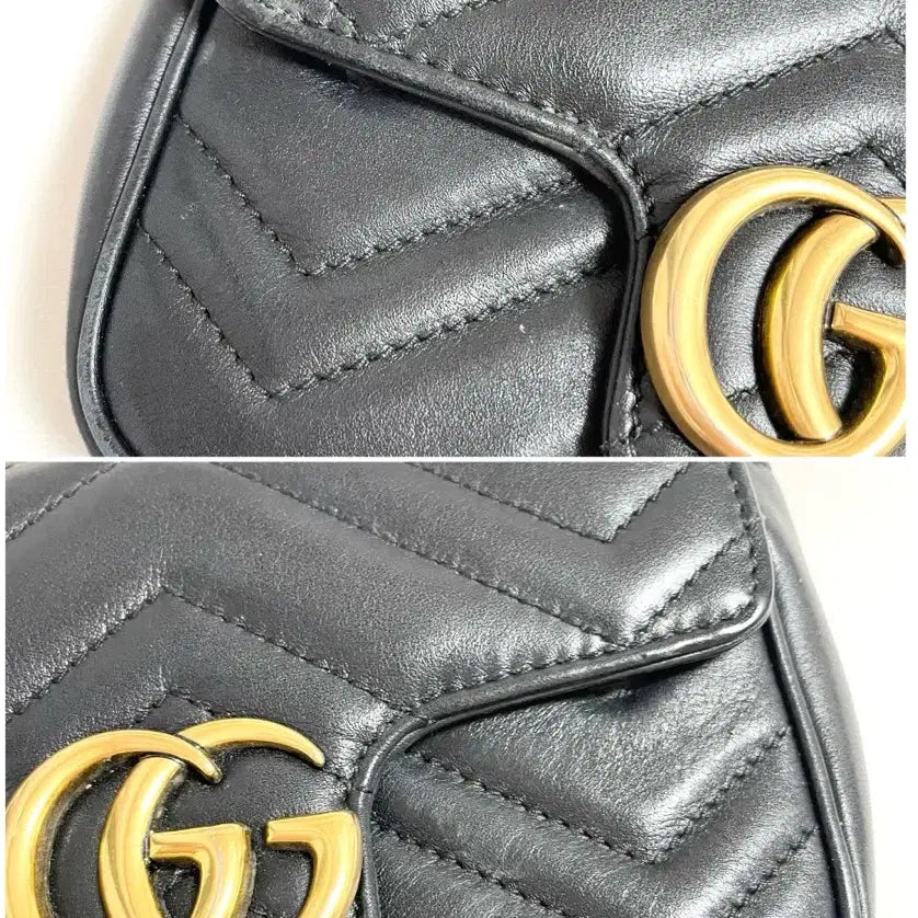 [BUNJANG] Gucci GG Marmont Matelasse Leather Super Mini Bag / [GG 마몽] 구찌 마틀라세 가죽 수퍼 미니 백 구찌 마몽 미니 체인백