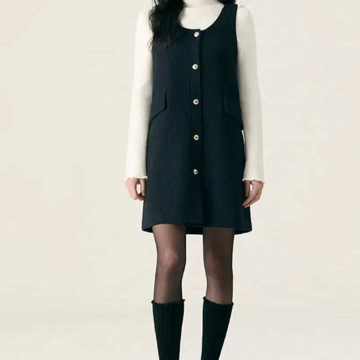 [BUNJANG] Roem Tweed Bustier Mini Dress / 로엠 뷔스띠에 트위드 미니원피스