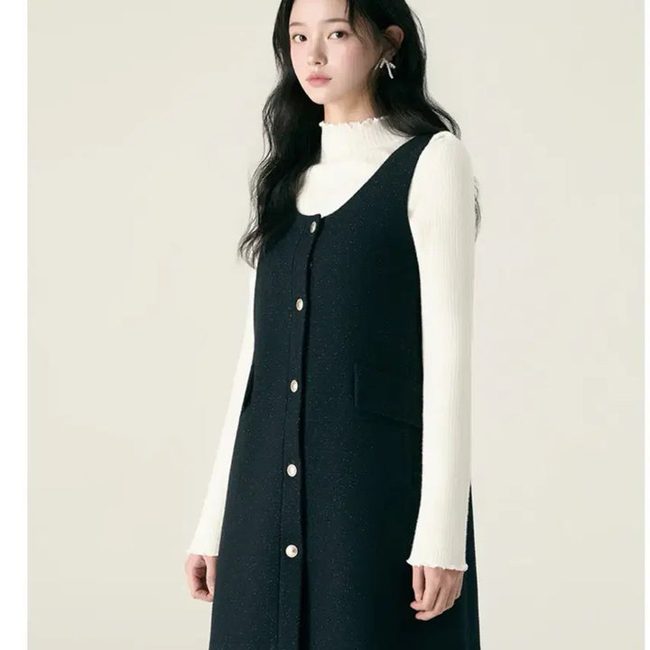 [BUNJANG] Roem Tweed Bustier Mini Dress / 로엠 뷔스띠에 트위드 미니원피스