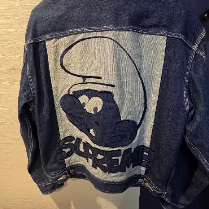 [BUNJANG] Supreme Smurfs Denim Trucker Jacket / 슈프림 스머프 데님 트러커 자켓