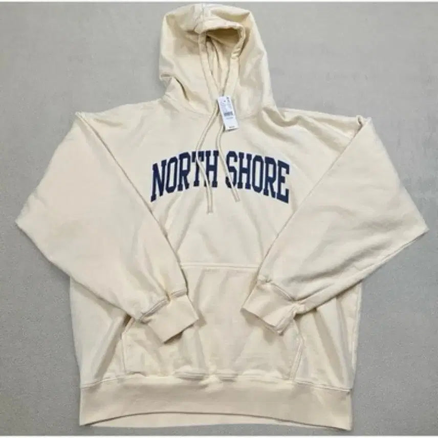 [BUNJANG] Brandy Melville Navy Lettering Cream Hoodie / 브랜디멜빌 후디 후드티 새것