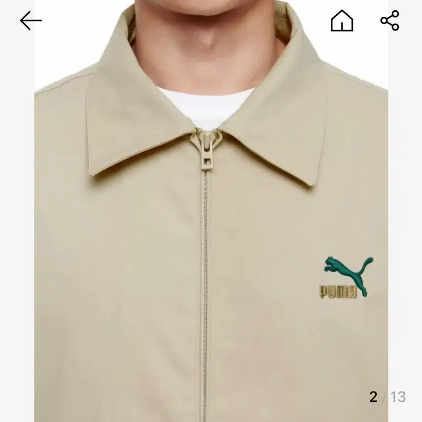 [BUNJANG] Puma Heritage Zip-Up Coach Jacket (Sand, S) / 푸마 헤리티지 집업 코치 자켓 (샌드,S) / 933333-01