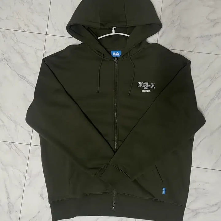 [BUNJANG] UCLA Khaki Hooded Zip-up / UCLA 카키 후드집업