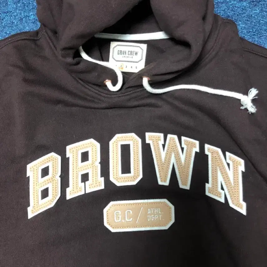 [BUNJANG] Grand Crew Brown Hoodie Size 2 / (새제품)그랑크루 브라운 후드 2(100-103)