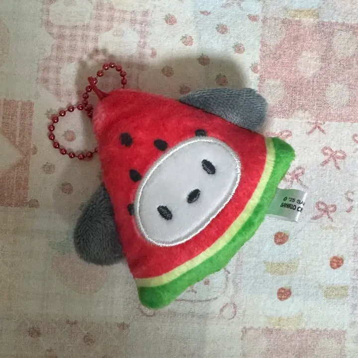 [BUNJANG] Sanrio Pochacco Watermelon Fruit Gacha Doll Mascot / 수박 포차코 과일 가챠 인형 마스코트