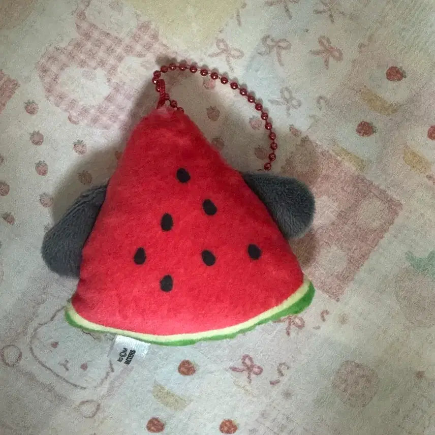 [BUNJANG] Sanrio Pochacco Watermelon Fruit Gacha Doll Mascot / 수박 포차코 과일 가챠 인형 마스코트