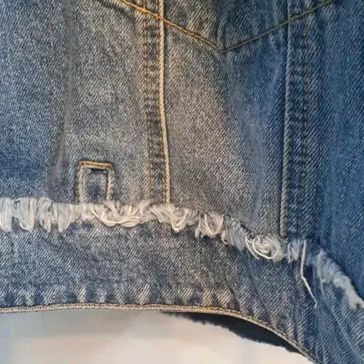 [BUNJANG] Vov Denim Fur Jacket (Size 55) / 보브 데님 퍼 자켓55사이즈안감퍼는 탈부착가능봄가을에는 퍼떼고 입으시